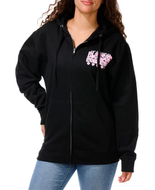 Thumbnail 3: Inspired Culture Juniors Spiritual Message 2 Pocket Zippered Hoodie 