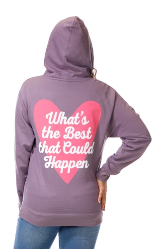 Thumbnail 1: Inspired Culture Juniors Inspirational Quote Graphic Hoodie 