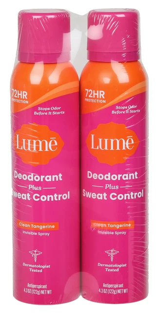 Thumbnail 1: Lume 2 Pk Sweat Control Deodorant Spray 