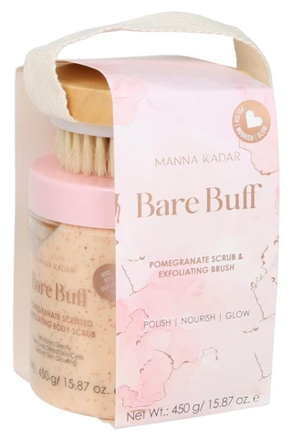 Thumbnail 1: Manna Kadar Bare Bluff Pomegranate Scrub & Exfoliating Brush 