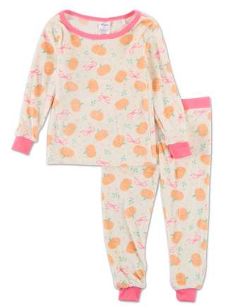 Thumbnail 1: Modern Kids  Toddler Girls 2 Pc Harvest Pumpkins Pajama Pants Set 