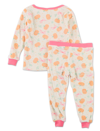 Thumbnail 2: Modern Kids  Toddler Girls 2 Pc Harvest Pumpkins Pajama Pants Set 