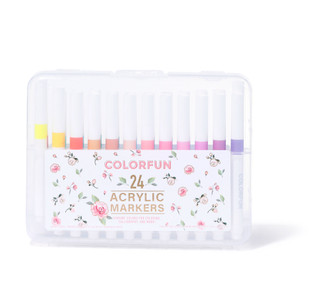Thumbnail 1: Colorfun 24 Pk Vibrant Acrylic Markers  