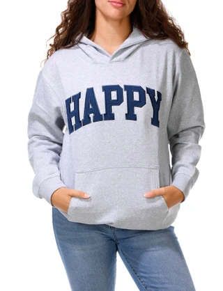 Thumbnail 1: Comfort Lane Juniors Happy Embroidered Hoodie 
