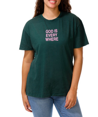 Thumbnail 2: Vintage threadz Juniors God Is Everywhere Short Sleeve Graphic Tee 