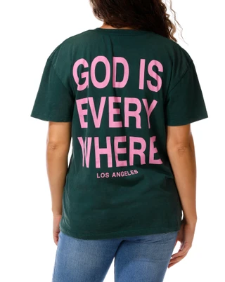 Thumbnail 1: Vintage threadz Juniors God Is Everywhere Short Sleeve Graphic Tee 