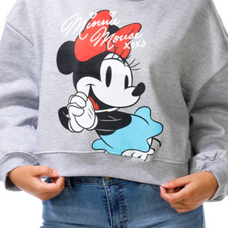 Thumbnail 2: Minnie Mouse Juniors Crop Minnie Signature Hoodie 