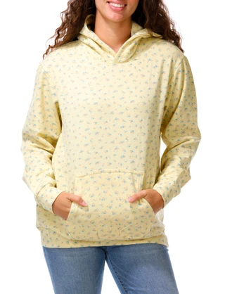 Thumbnail 1: Comfort Lane Juniors Floral Print Hoodie 