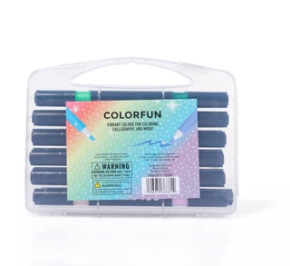 Thumbnail 2: Colorfun 12 Ct Dual Tip Glitter Markers 