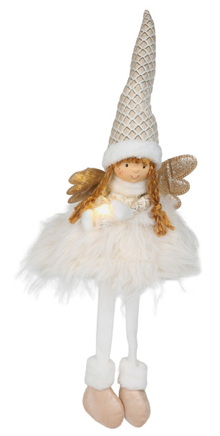 Thumbnail 1: Magical Season 27 in LED Christmas Shelf Sitter Angel with Candle Decor 