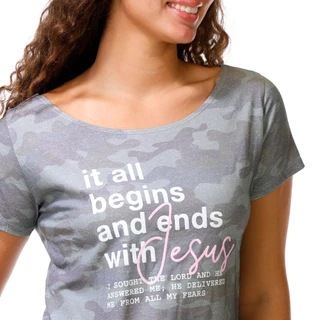Thumbnail 2: Organic Generation Juniors Jesus Psalm Boat Neck Tee 