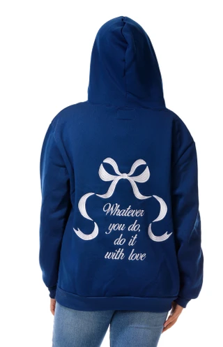 Thumbnail 1: Comfort Lane Juniors Inspirational Bow Graphic Hoodie 