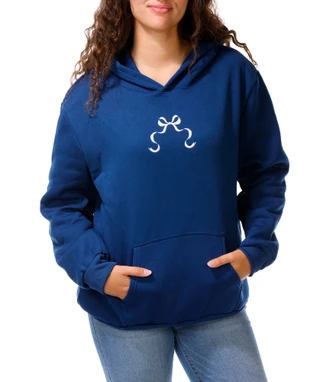 Thumbnail 3: Comfort Lane Juniors Inspirational Bow Graphic Hoodie 