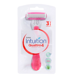Thumbnail 1: SCHICK 3 Pk Intuition Sensitive Care 4-Blade Razors 