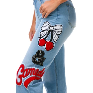 Thumbnail 4: Celebrity Ace Juniors 90's Straight Retro Patched Jeans 