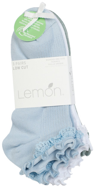 Thumbnail 1: LEMON Women's 3-Pack Lace Lowcut Socks 