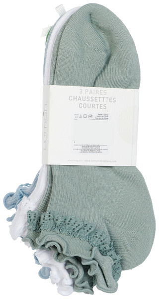 Thumbnail 2: LEMON Women's 3-Pack Lace Lowcut Socks 