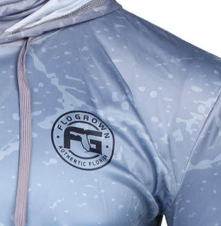 Thumbnail 2: FloGrown Men's Long Sleeve Performance Hoodie w/ Built In Sun Gaiter 