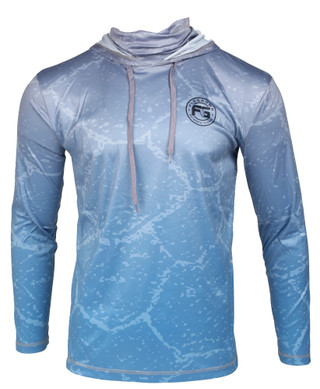 Thumbnail 1: FloGrown Men's Long Sleeve Performance Hoodie w/ Built In Sun Gaiter 