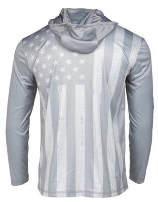 Thumbnail 2: FloGrown Men's Long Sleeve Drawstring Hooded Performance Shirt 