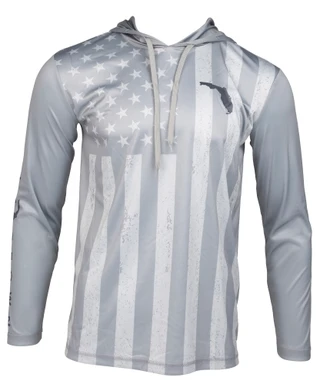 Thumbnail 1: FloGrown Men's Long Sleeve Drawstring Hooded Performance Shirt 