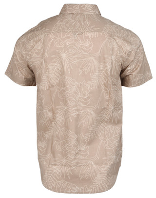 Thumbnail 2: Hurley Men's Short Sleeve Button Down Woven Tropical Print Shirt  