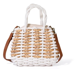 Thumbnail 2: SUN N SPORT Rope Straw Crossbody Tote Bag 