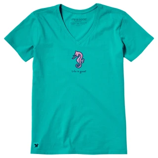 Thumbnail 1: Life is Good Women's Sea Horse Tee 