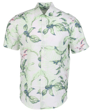 Thumbnail 1: Cubavera Men's Short Sleeve Tropical Woven Button Up Shirt  