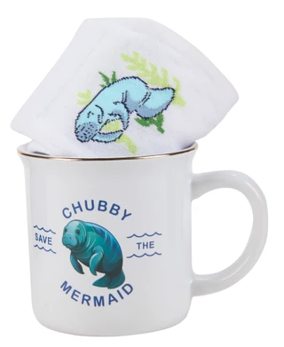 Thumbnail 1: Chubby Mermaids 2 Pc Mug & Sock Set 