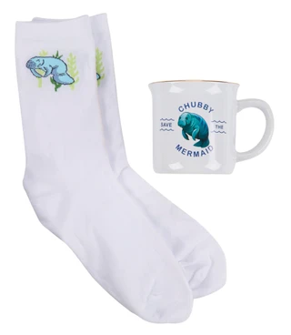 Thumbnail 2: Chubby Mermaids 2 Pc Mug & Sock Set 