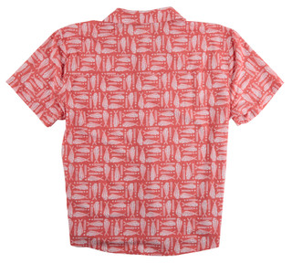 Thumbnail 2: REEL LEGENDS Men's Short Sleeve Beachside Tribal Print Button Up Shirt  