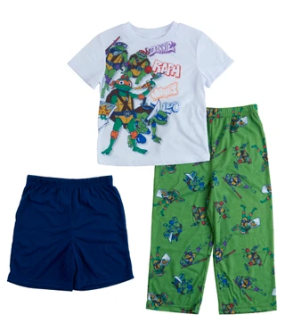 Thumbnail 1: Nickelodeon 3 Pc Toddler Boys Short Sleeve Pant & Shorts Set 