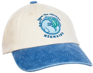 Thumbnail 1: Chubby Mermaids Women's Embroidered Manatee Baseball Hat 