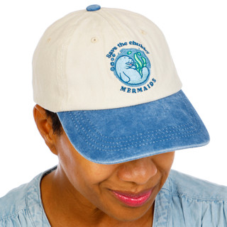 Thumbnail 2: Chubby Mermaids Women's Embroidered Manatee Baseball Hat 