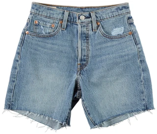 Thumbnail 1: Levi's Women's Medium Wash 501 Mid Thigh Denim Shorts 