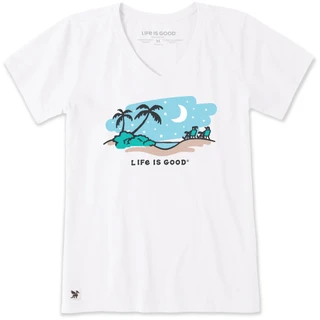 Thumbnail 1: Life is Good Women's Crusher Lite Moonlit Palm Vista Tee 
