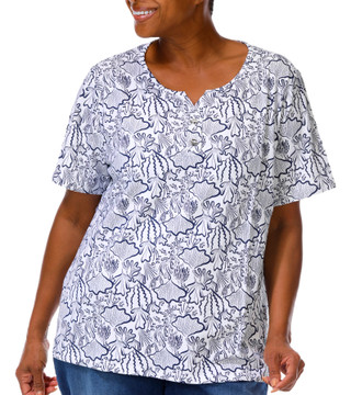 Thumbnail 1: Coral Bay Plus Toggle Grommet Under The Sea Print Tee 