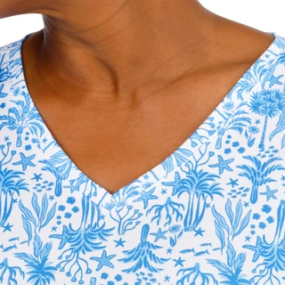 Thumbnail 2: REEL LEGENDS Plus Freeline Short Sleeve V-Neck Outdoor Top 