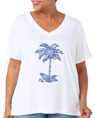 Thumbnail 1: Coral Bay Plus Applique Palm Tree Top 