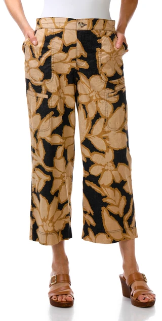 Thumbnail 1: Democracy Women's Casual Woven Floral Print Capris  