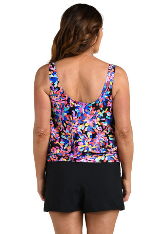 Thumbnail 5: Maxine of Hollywood Women's Banded Scoop Blouson Swim Tankini 