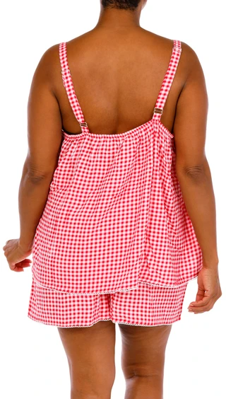 Thumbnail 3: JACLYN Plus Woven Rayon Cami Sleep Set 