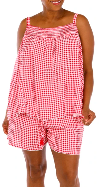 Thumbnail 1: JACLYN Plus Woven Rayon Cami Sleep Set 
