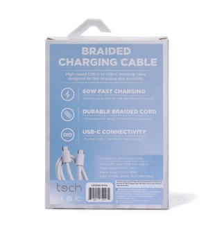 Thumbnail 2: tech 10 ft Braided USB-C to USB-C Charging Cable 