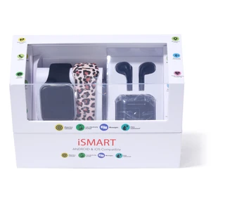 Thumbnail 2: Ismart 4 Pc Smart Watch & Earbuds Set for Android & iOS 