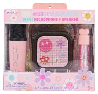 Thumbnail 2: HOT FOCUS LED Wireless Karaoke Microphone & Speaker 