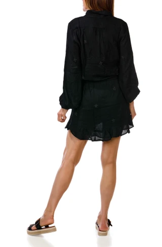 Thumbnail 3: SURF GYPSY Women's Long Sleeve Beaded Star Mini Dress  