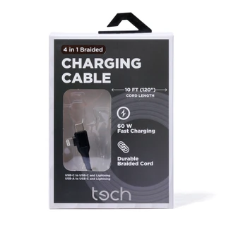 Thumbnail 1: tech 4-in-1 Braided Charging Cable 