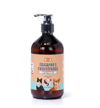 Thumbnail 1: POM 16.9 oz 2-In-1 Coconut Vanilla Pet Shampoo & Conditioner 